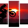 Motocross Silhouette panels paint by numbers