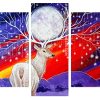 Mystical Deer panels paint by numbers