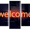 Neon Welcome panels paint by numbers