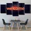 Neon Welcome panels paint by numbers