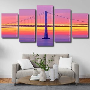 Oakland Bay Bridge At Sunset panels paint by numbers