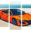 Orange Acura NSX panels paint by numbers