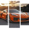 Orange Chevrolet Corvette panels paint by numbers