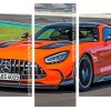 Orange Mercedes AMGT panelss paint by numbers