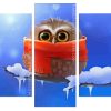 Owl In Snow Panels paint by numbers