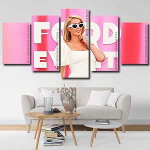 Paris Hilton panels paint by numbers