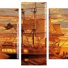 Pirate Ship at Sunset panels paint by numbers