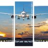 Plane Landing In The Aireport panels paint by numbers