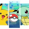 Pokemon Squirtle And Pikachu panelpaint by numbers