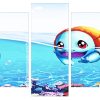 Pokemon Squirtle Swimming Panels paint by numbers