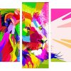 Pop Art Lion panels paint by numbers