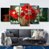 Poppy And White Flowers panels paint by numbers