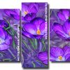 Purple Crocus Panels paint by numbers