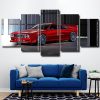 Red Lancia panels paint by numbers