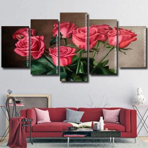 Red Roses Bouquet panels paint by numbers