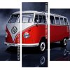 Red Volkswagen panels paint by numbers