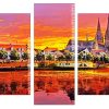 Regensburg at sunset Panels paint by numbers