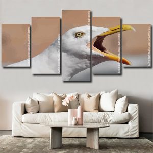 Seagull Bird Head panels paint by numbers