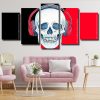 Skull With Headphone panels paint by numbers