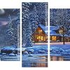 Snowy Night panels paint by numbers