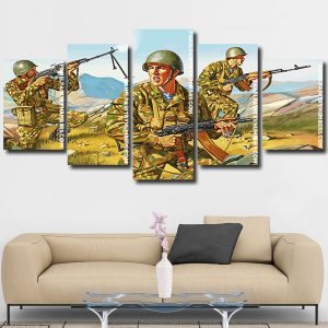 Soldiers In War Panel paint by numbers