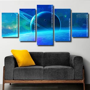 Space Blue Planet Panels paint by numbers