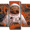 Spaceman and Sunflowers Panels paint by numbers