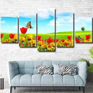 Spring Tulip Flowers panels paint by numbers