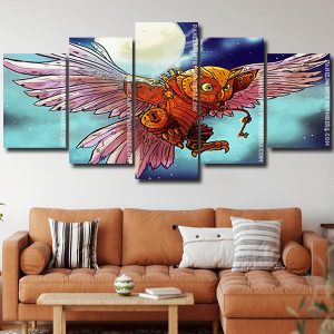 Steampunk Owl Flying panels paint by numbers