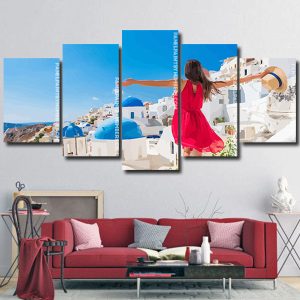 Summer In Santorini Panels paint by numbers