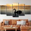 Swan Bird Silhouette panels paint by numbers