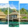 Tahiti Island Huts Panels paint by numbers