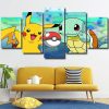 Pokemon Squirtle And Pikachu panels paint by numbers