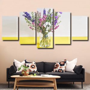 Delphiniums Plants Vase Panels paint by numbers