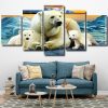 Polar Bear Family Panels paint by numbers