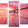 Vasco De Gama Bridge Sunset Panel paint by numbers