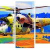 War Military Helicopter panels paint by numbers