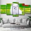 White Pomeranian panels paint by numbers