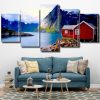 Wooden Barn In Norway panels paint by numbers