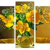 Yellow Magnolia Vase panels paint by numbers