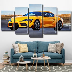 Yellow Toyota GR Supra paint by numbers