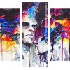 Abstract Splatter Couple panels paint by numbers