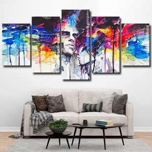 Abstract Splatter Couple panels paint by numbers