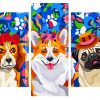 aesthetic cute dogs oanels paint by numbers