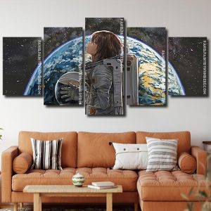 Astronaut Space Girl panels paint by numbers