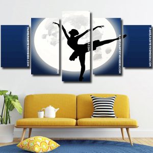 ballerina silhouette Moonlight panel paint by numbers