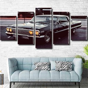 black vintage car Panel paint by numbers