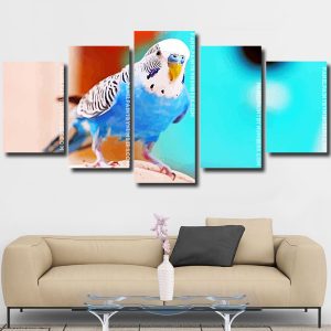 blue bird budgerigar Panel paint by numbers