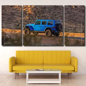 Blue Jeep panels paint by numbers