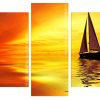 Boat Sunset Panels paint by numbers